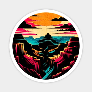 Grand Canyon Arizona Circle Design Magnet